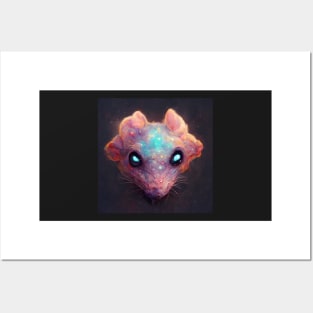 Galaxy Rat Face Weird Halloween - best selling Posters and Art